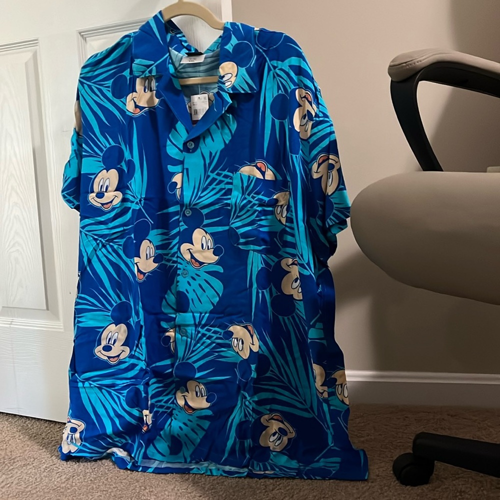 Men’s Disney Hawaiian Shirt, XXL